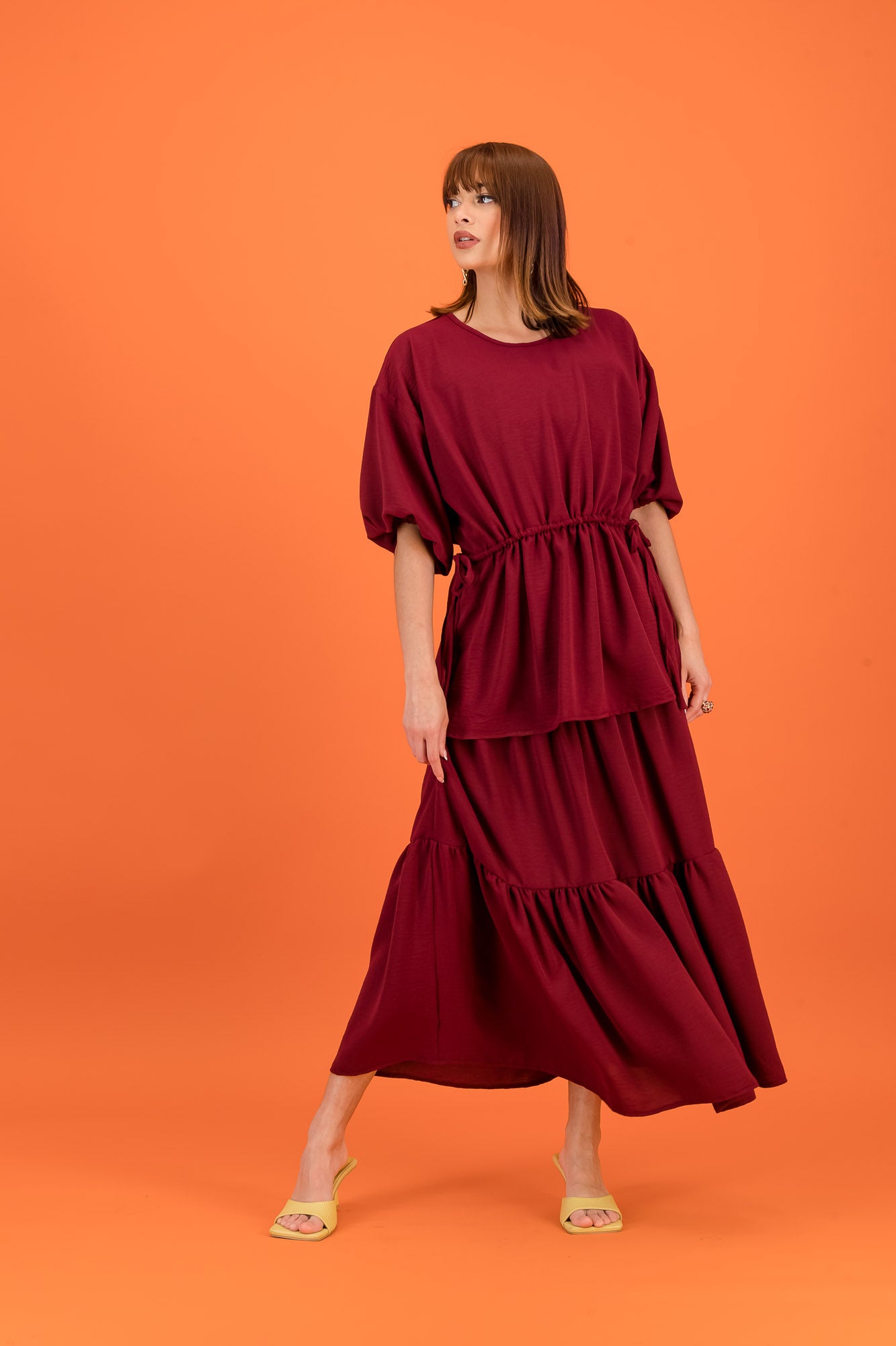 JENNY SKIRT & TOP SET - wine