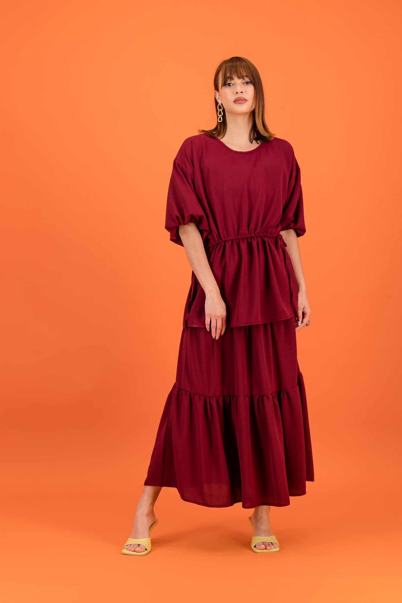 JENNY SKIRT & TOP SET - wine