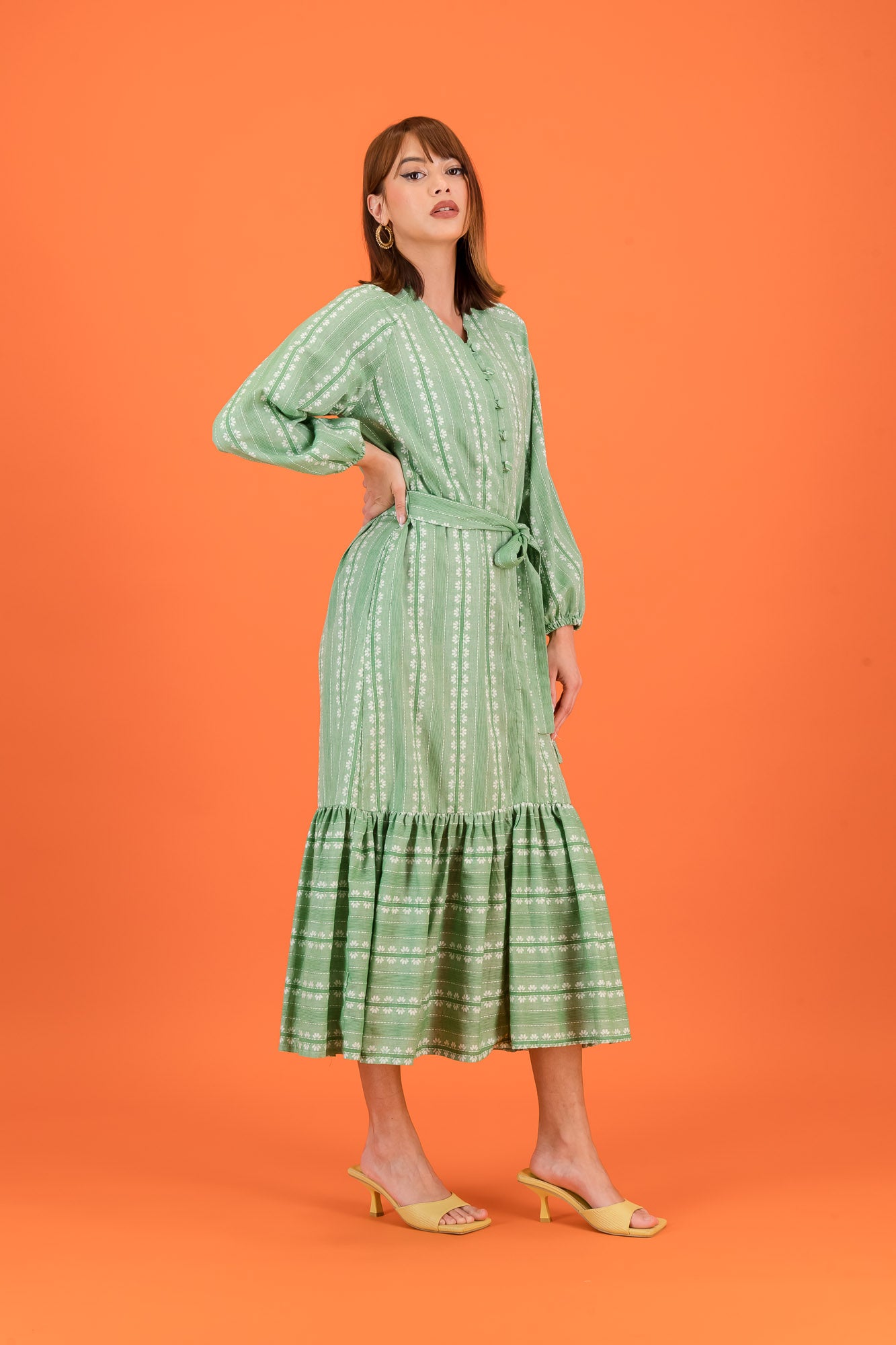 RESORT LS - green & white