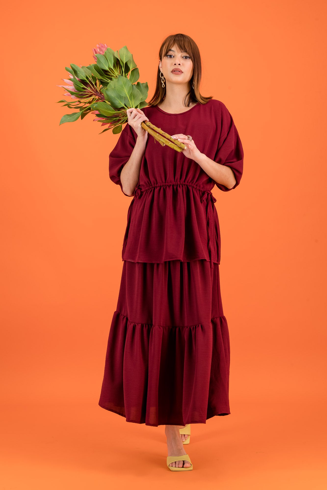 JENNY SKIRT & TOP SET - wine