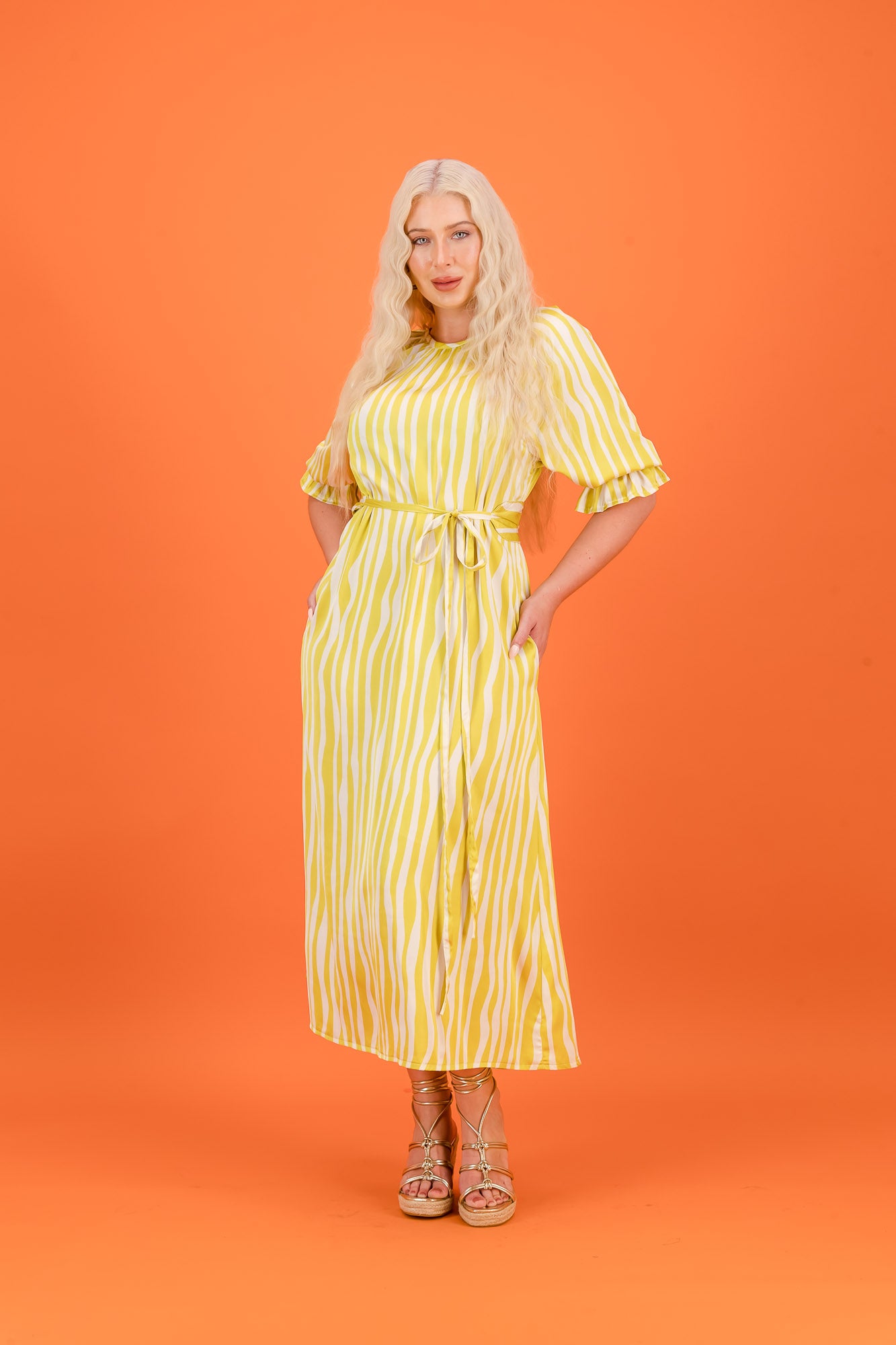 ANGIE - lime and white