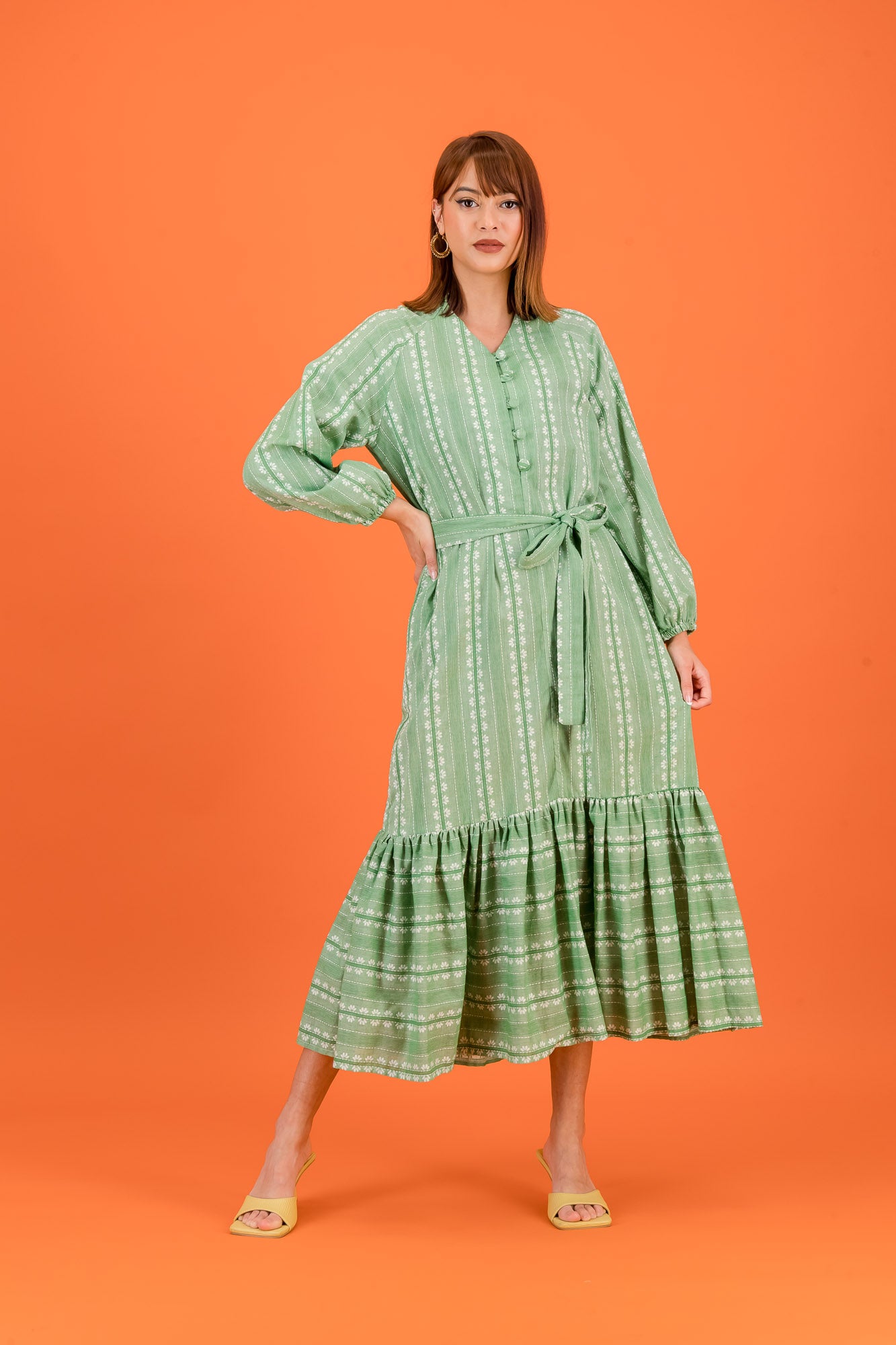 RESORT LS - green & white