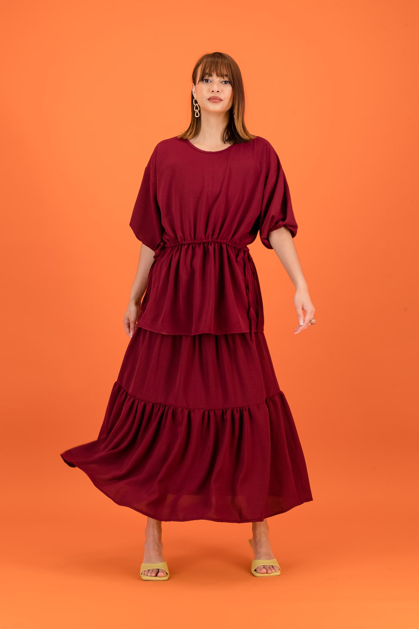 JENNY SKIRT & TOP SET - wine