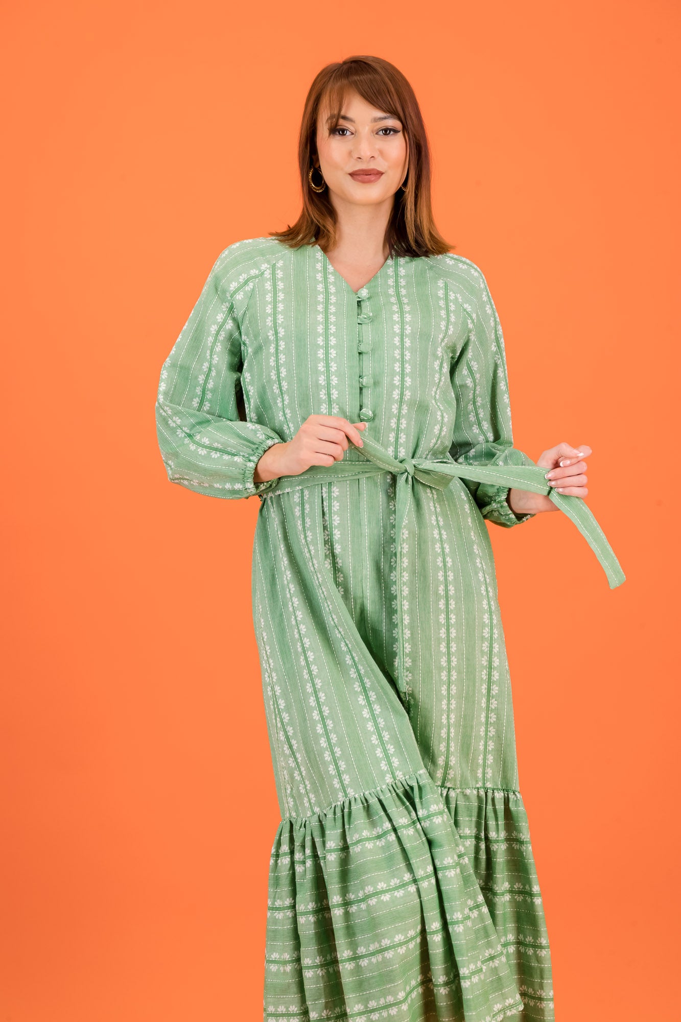 RESORT LS - green & white