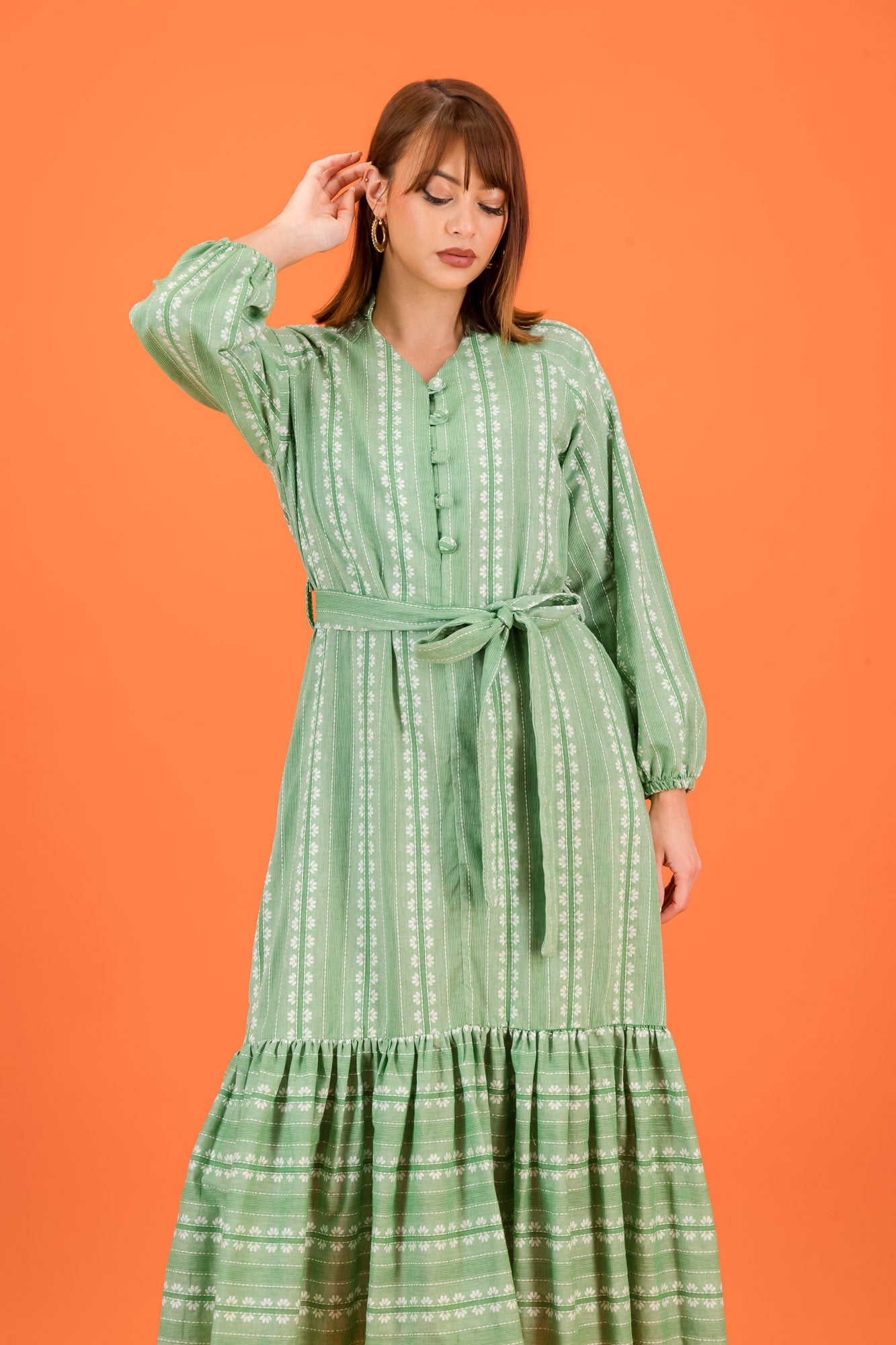 RESORT LS - green & white
