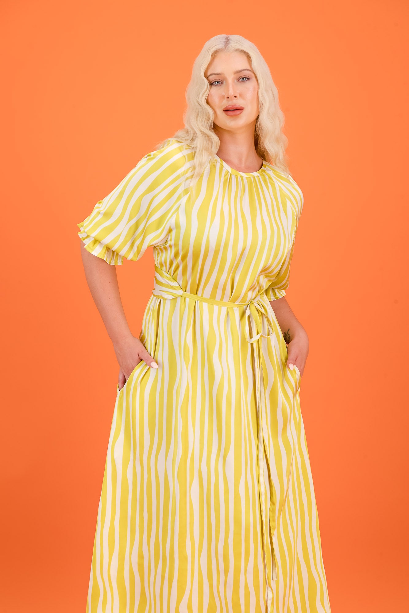 ANGIE - lime and white