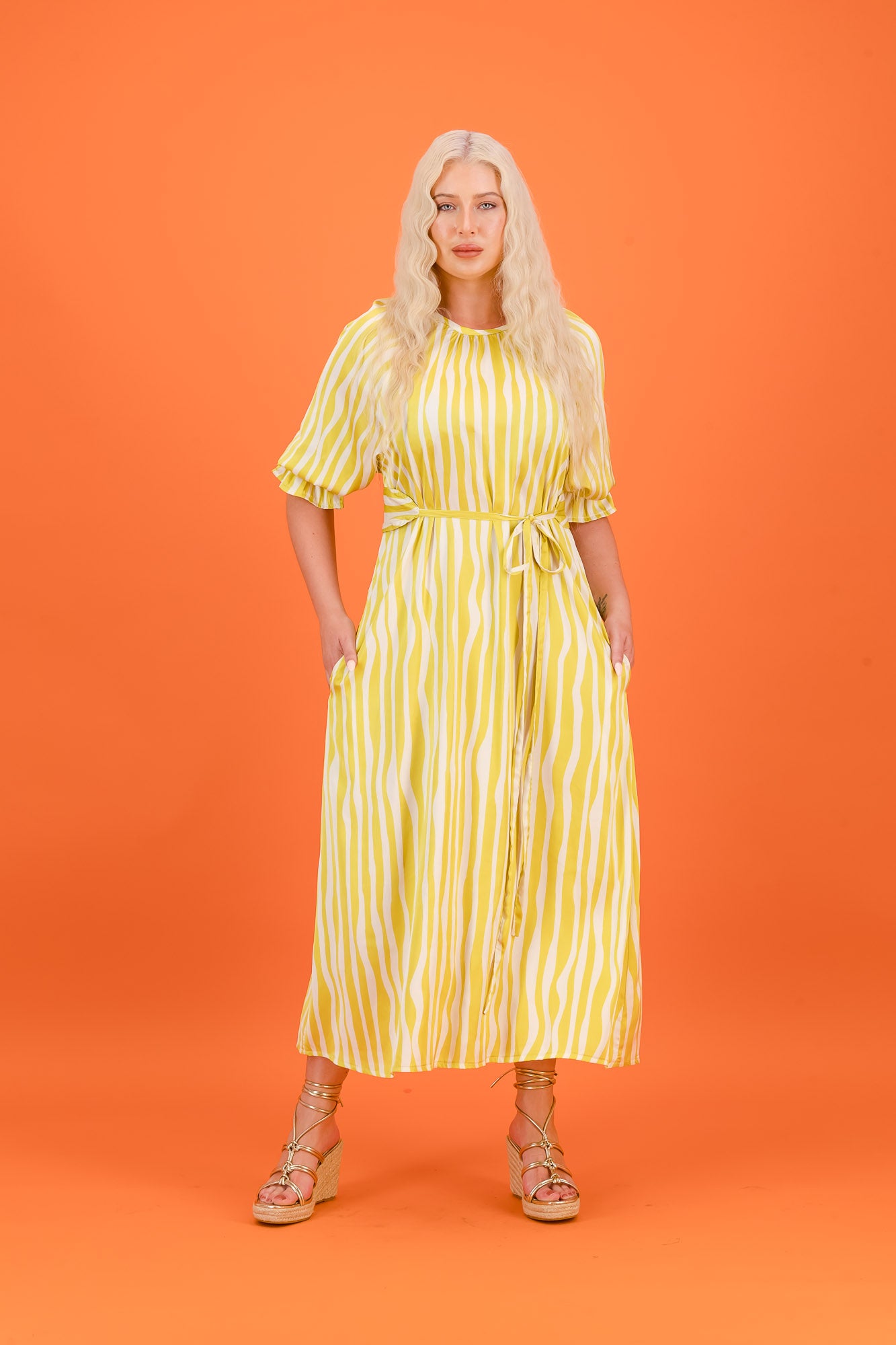 ANGIE - lime and white