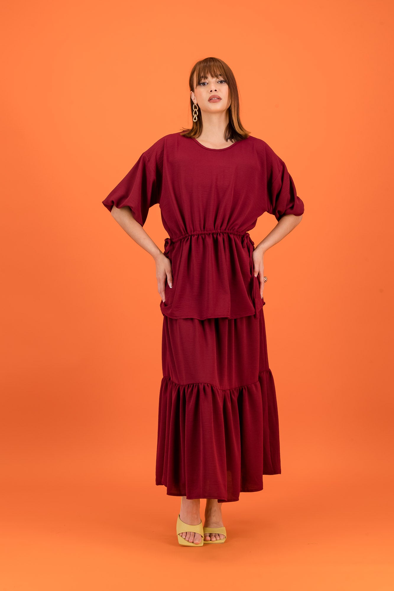 JENNY SKIRT & TOP SET - wine