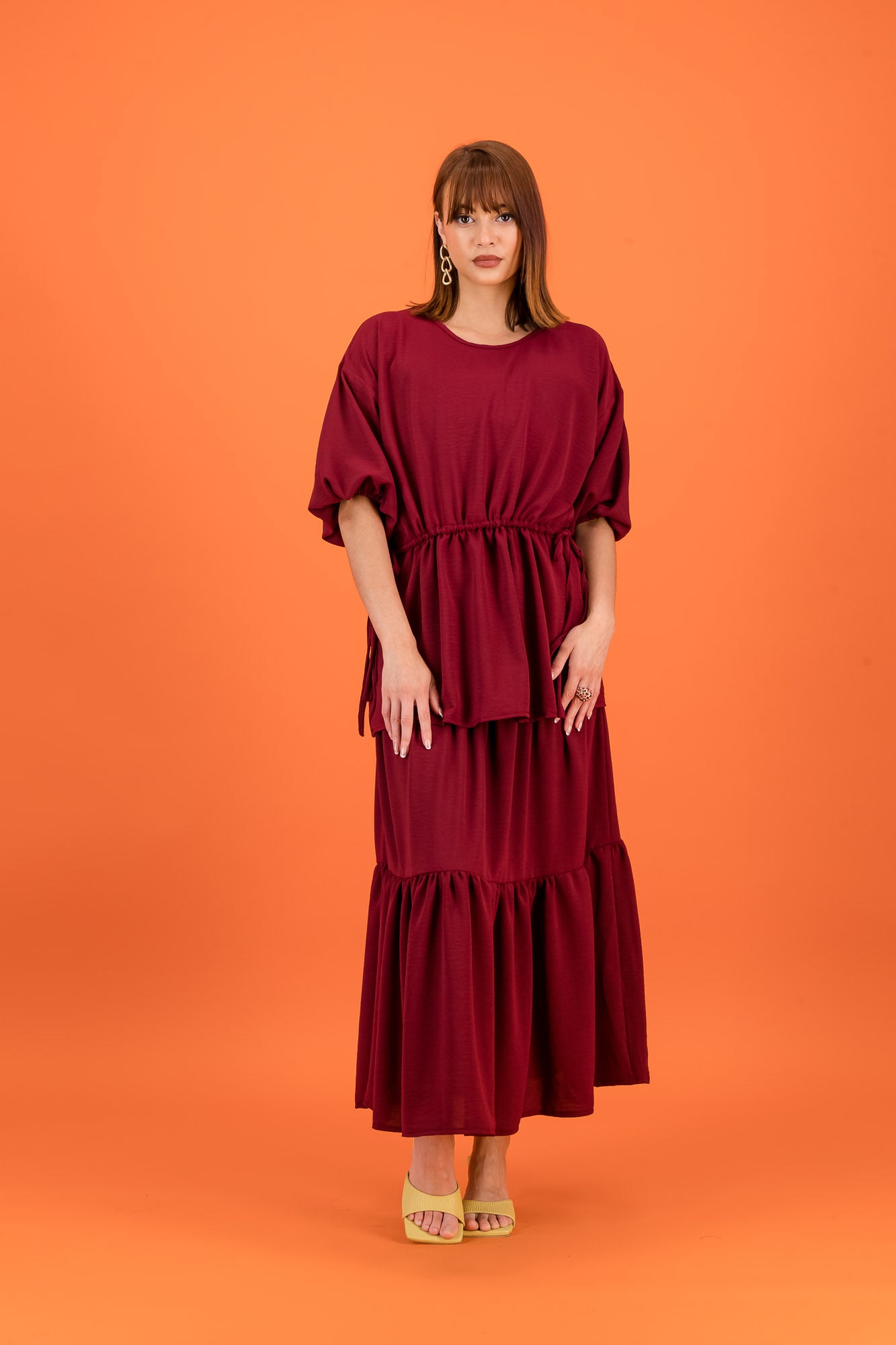 JENNY SKIRT & TOP SET - wine