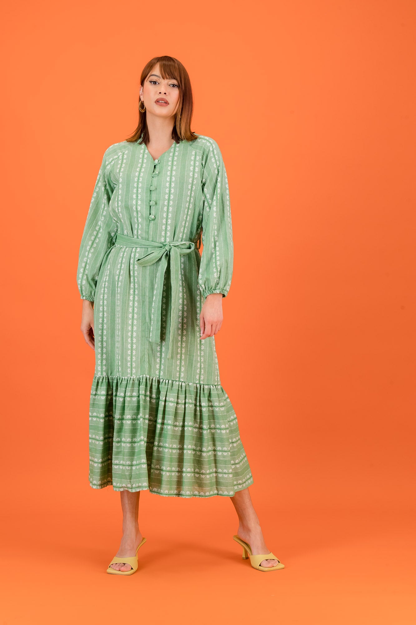 RESORT LS - green & white