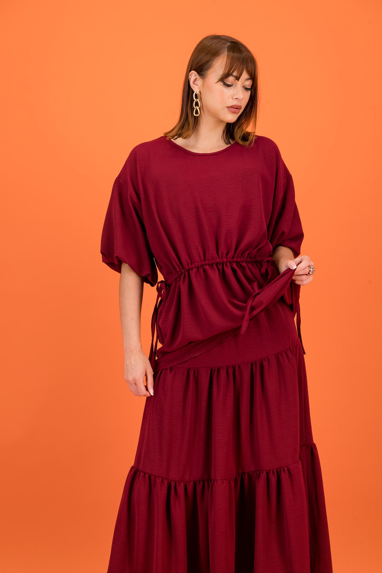 JENNY SKIRT & TOP SET - wine