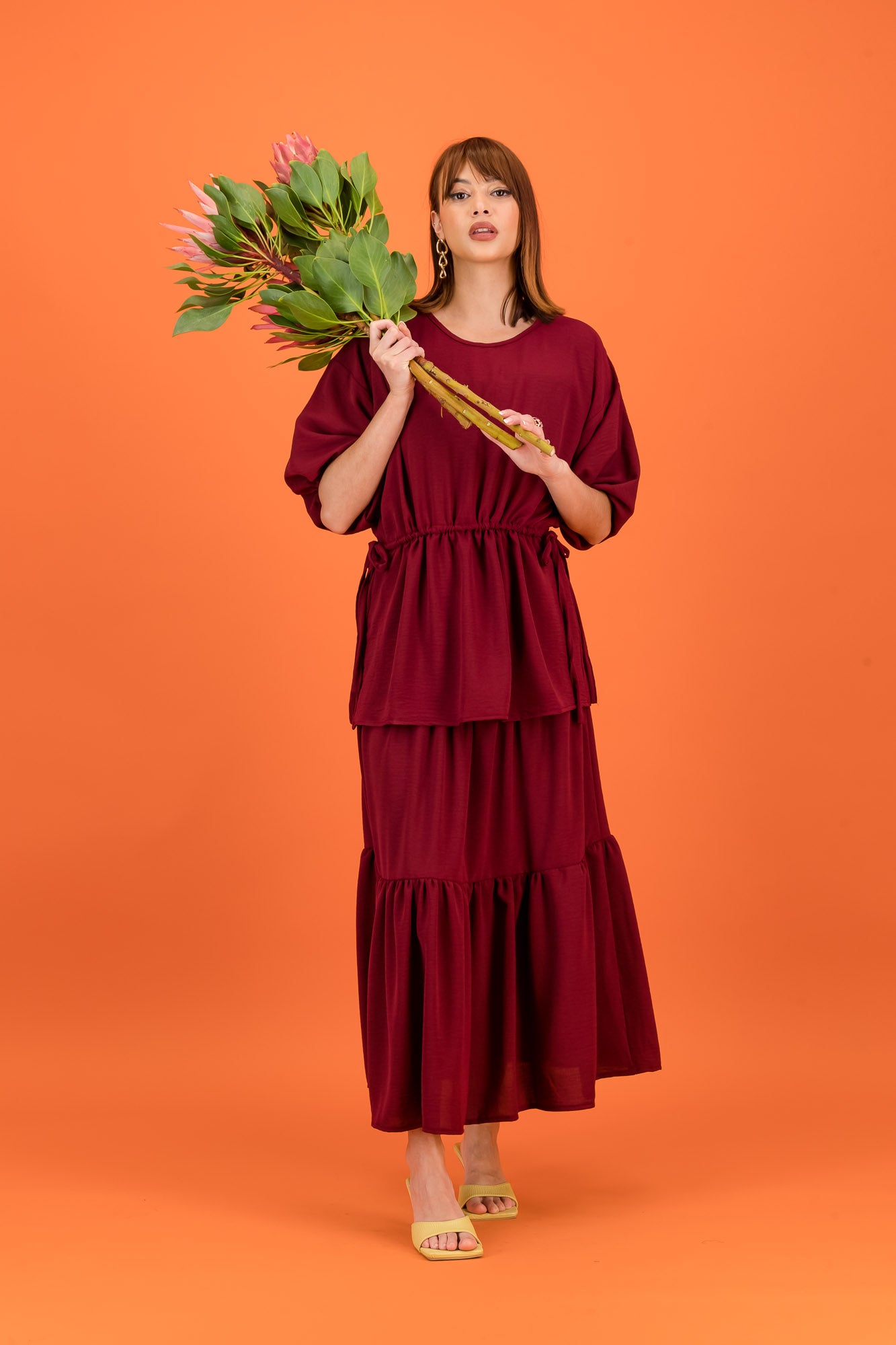 JENNY SKIRT & TOP SET - wine
