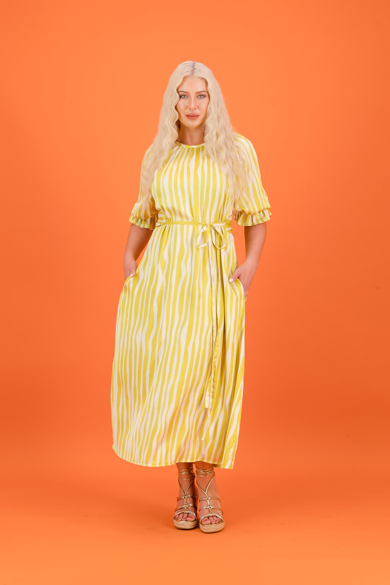 ANGIE - lime and white