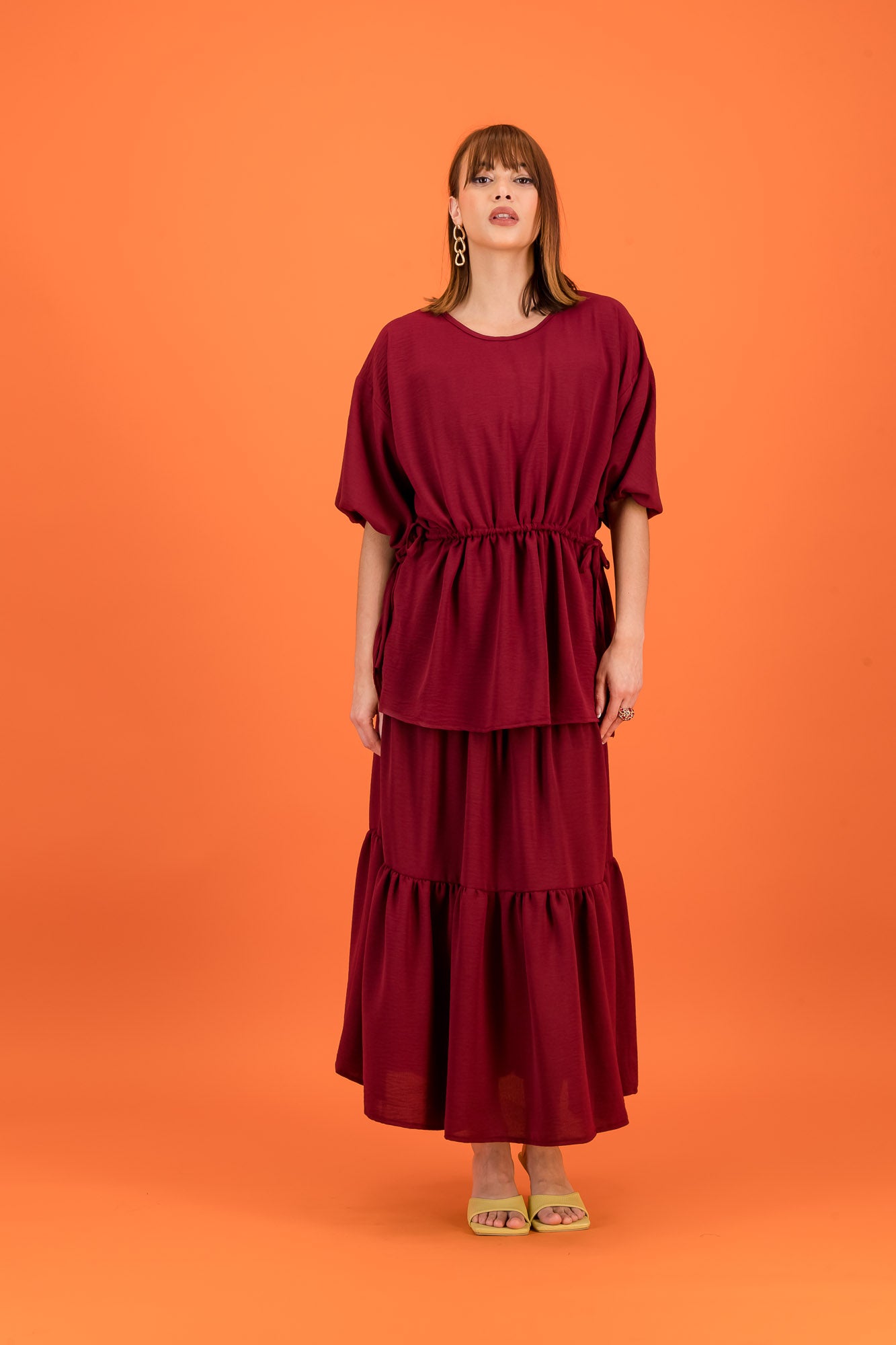JENNY SKIRT & TOP SET - wine
