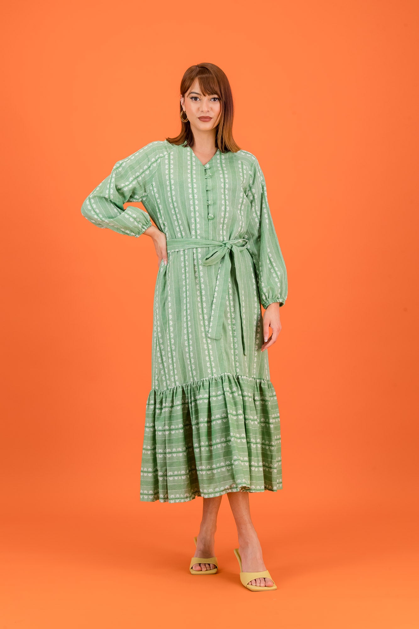 RESORT LS - green & white