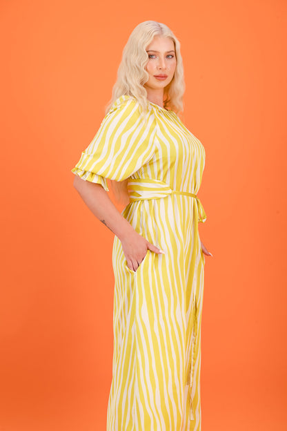 ANGIE - lime and white