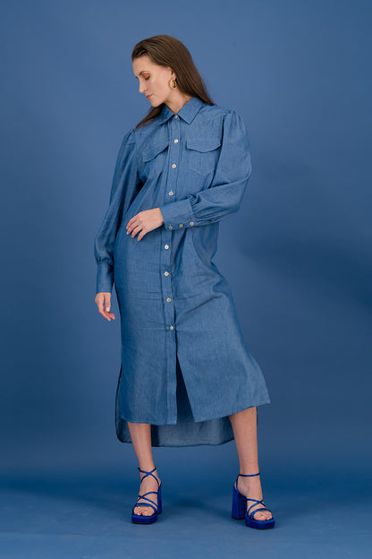 DL ALIA DRESS  - medium wash