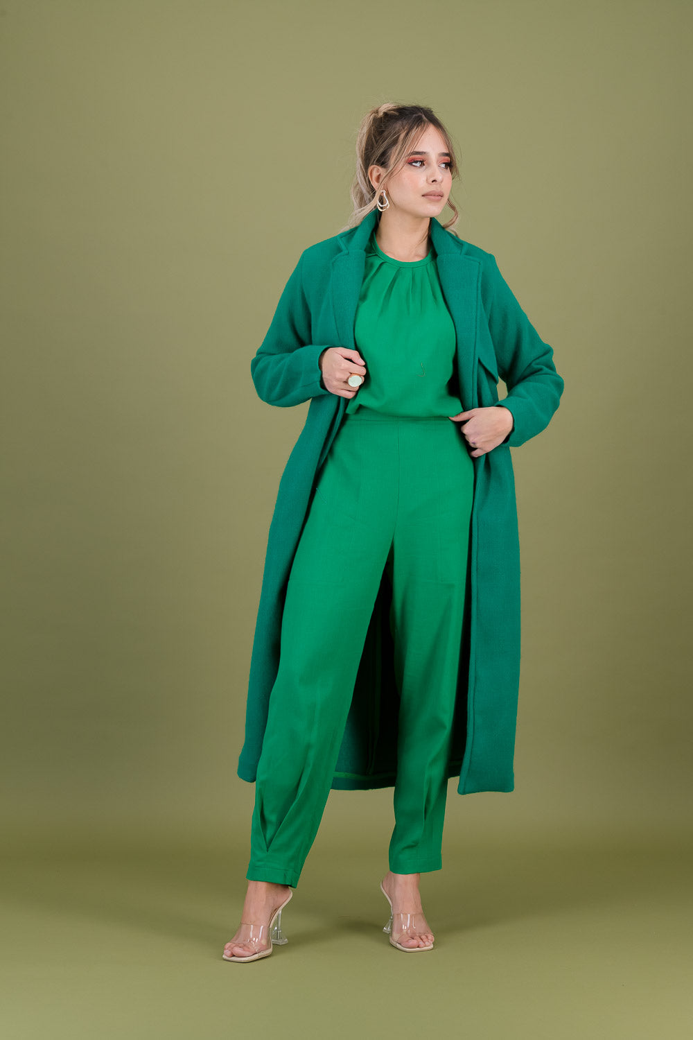 EMMA TRENCH COAT -  green