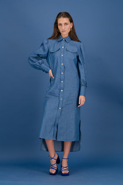DL ALIA DRESS  - medium wash